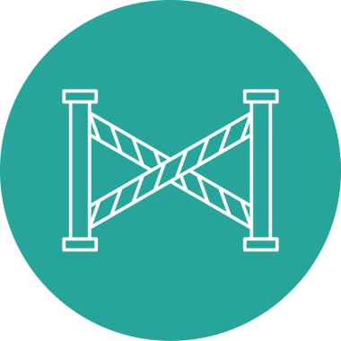 Bariyer simgesinin vektör illüstrasyonu