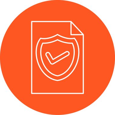 Kalkan simgesinin vektör illüstrasyonu