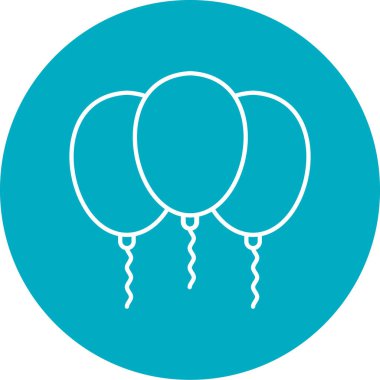 Tek balon simgesinin vektör illüstrasyonu