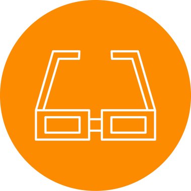 Gözlük. Web simgesi basit illüstrasyon