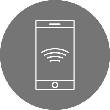 Cep telefonu simgesinin vektör illüstrasyonu