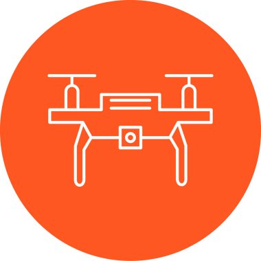 Bir dron simgesinin vektör illüstrasyonu