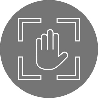 Bir dur simgesinin vektör illüstrasyonu