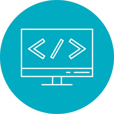 Web simgesi, basit monitörün vektör illüstrasyonu