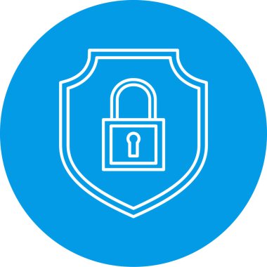 Modern güvenlik simgesinin vektör illüstrasyonu