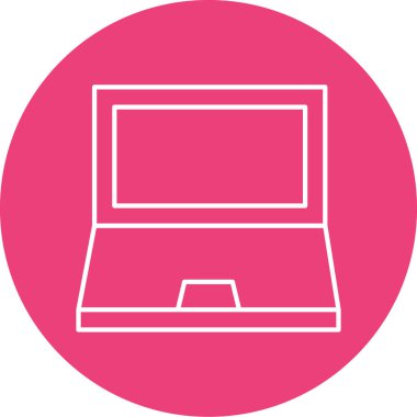 Modern dizüstü bilgisayar simgesinin vektör illüstrasyonu