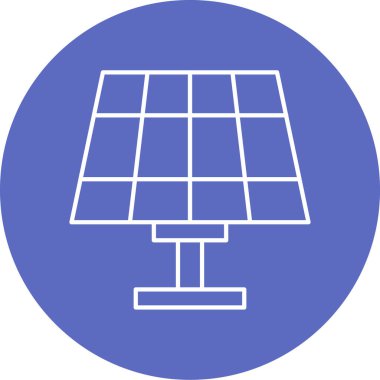 Güneş paneli simgesinin vektör illüstrasyonu