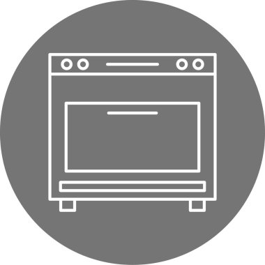 fırın web simgesi basit illüstrasyon