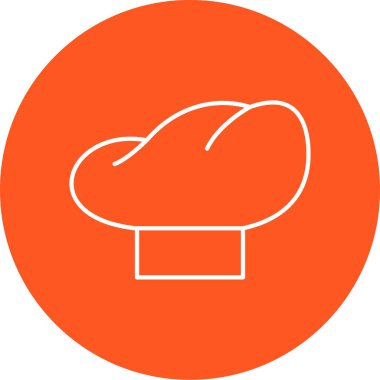 Şef şapka simgesinin vektör çizimi