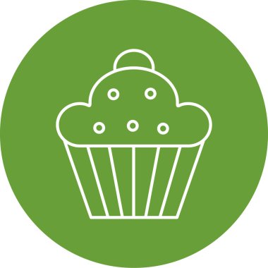 cupcake ikonu vektör illüstrasyonu