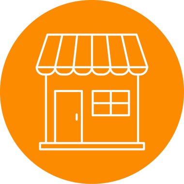 Dükkan. Web simgesi basit illüstrasyon
