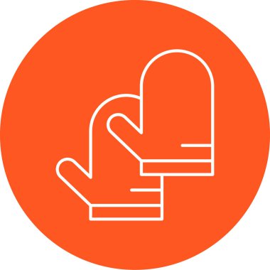 Eldiven simgesi vektörü basit illüstrasyon