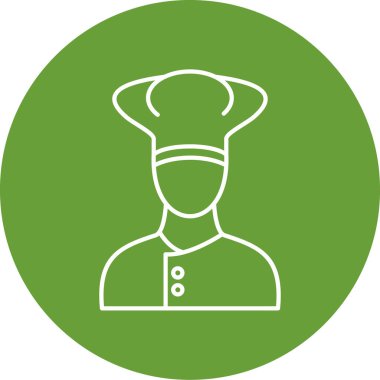 Şef Avatar 'ın basit vektör çizimi