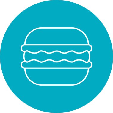 Projeniz için ana hatlarıyla hamburger ikonu. vektör illüstrasyonu.