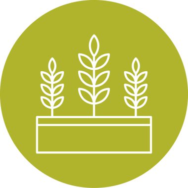 Bitkiler. Web simgesi basit illüstrasyon