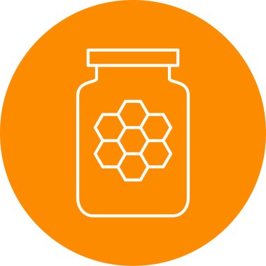 bal kavanozu simgesi, vektör illüstrasyonu