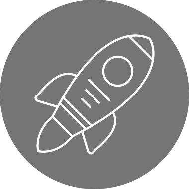 roket ikonu vektör illüstrasyonu