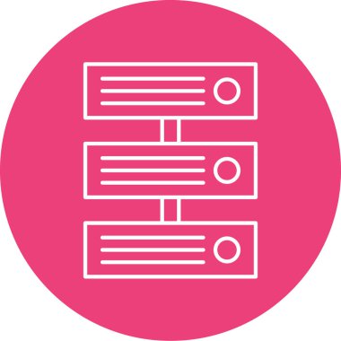 veritabanı. Web simgesi basit illüstrasyon