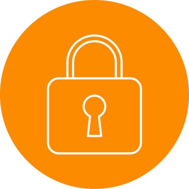 Kilit simgesinin vektör illüstrasyonu