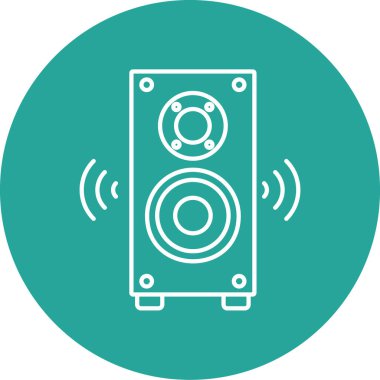 Hoparlör simgesinin basit vektör illüstrasyonu