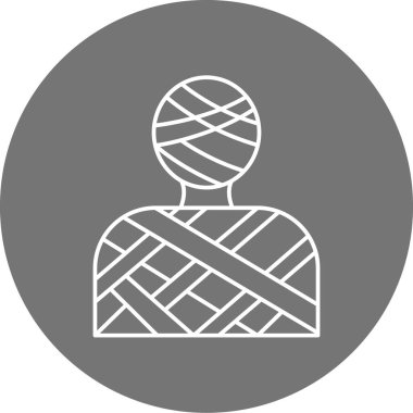 Çember çizgisi simgesindeki insanın vektör çizimi