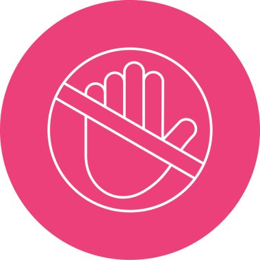 Bir dur simgesinin vektör illüstrasyonu