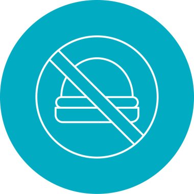 Gıda simgesi olmayan vektör illüstrasyonu