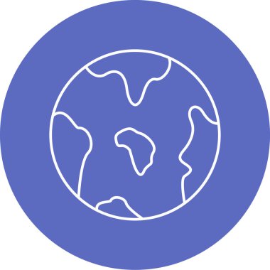 dünya haritası renkli vektör simgesi modern basit ve minimalist biçim