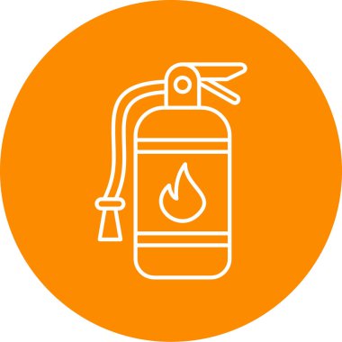 Moda tarzında izole edilmiş arka planda yangın söndürme simgesi