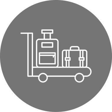 Seyahat ve turizm simgesinin vektör illüstrasyonu