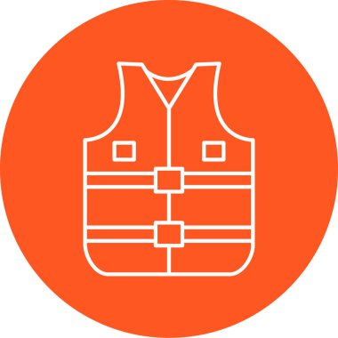 Yelek. Web simgesi basit illüstrasyon