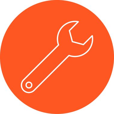 İngiliz anahtarı simgesi vektör illüstrasyonu