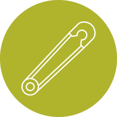 Tek izole edilmiş iğne simgesinin vektör çizimi