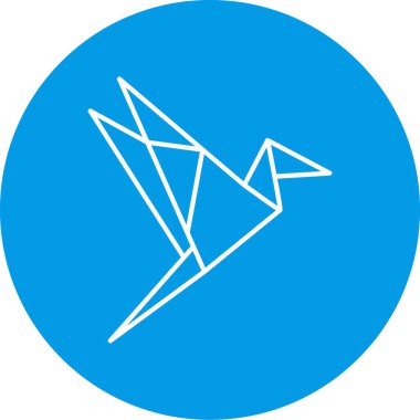 Tek bir kuş simgesinin vektör illüstrasyonu