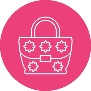 Alışveriş poşeti simgesinin vektör illüstrasyonu