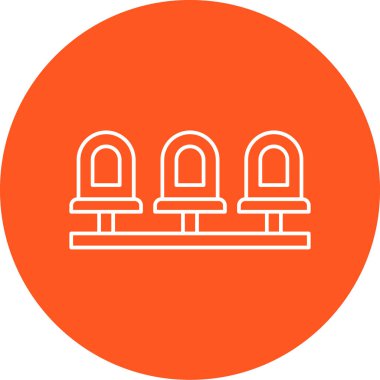 Çadır simgesinin vektör illüstrasyonu