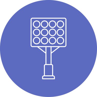 Golf topu simgesi, vektör illüstrasyonu