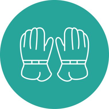 Eldiven simgesi vektör illüstrasyonu