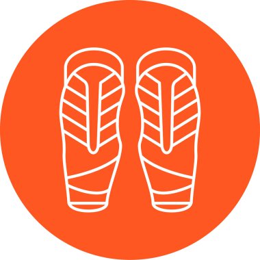 Ayakkabı simgesinin vektör illüstrasyonu