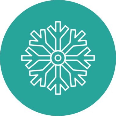 kar Tanesi simgesi vektör çizimi