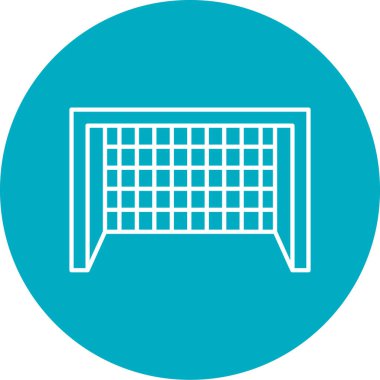 Tenis kortu simgesi, vektör illüstrasyonu