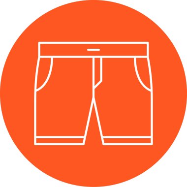 Şort. Web simgesi basit illüstrasyon