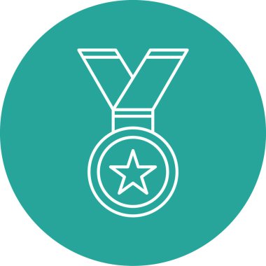 Madalya. Web simgesi basit illüstrasyon