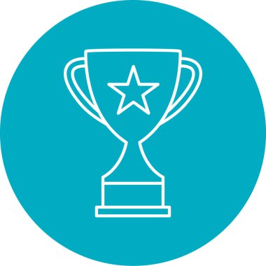 Vektör çizimi. Zafer için ödül simgesi.