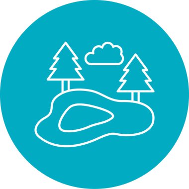 ağaç simgesinin vektör illüstrasyonu