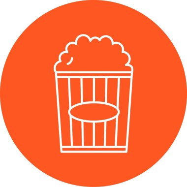 popcorn vektör simgesi modern illüstrasyon