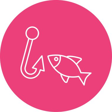 Balık. Web simgesi basit illüstrasyon