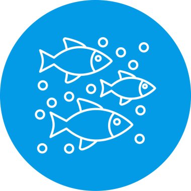 balık simgesi vektör illüstrasyonu