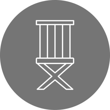 Sandalye simgesinin vektör illüstrasyonu