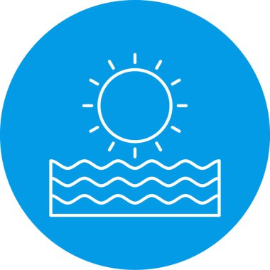 Güneş simgesinin vektör illüstrasyonu